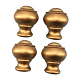 Maxbell 4 Pieces Curtain Rod Finials Drape Rod Finals Heads for Indoor Bedroom Hotel Gold
