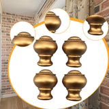 Maxbell 4 Pieces Curtain Rod Finials Drape Rod Finals Heads for Indoor Bedroom Hotel Gold