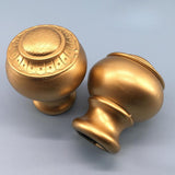 Maxbell 4 Pieces Curtain Rod Finials Drape Rod Finals Heads for Indoor Bedroom Hotel Gold
