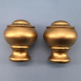 Maxbell 4 Pieces Curtain Rod Finials Drape Rod Finals Heads for Indoor Bedroom Hotel Gold