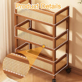 Maxbell Mobile Utility Cart Fruits and Vegetable Holder Rolling Book Cart for Garage
