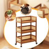 Maxbell Mobile Utility Cart Fruits and Vegetable Holder Rolling Book Cart for Garage