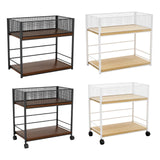 Maxbell Under Desk Organizer Rack Mesh Storage Shelf for Kids Room Dormitory Bedroom white