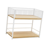 Maxbell Under Desk Organizer Rack Mesh Storage Shelf for Kids Room Dormitory Bedroom white