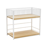 Maxbell Under Desk Organizer Rack Mesh Storage Shelf for Kids Room Dormitory Bedroom white