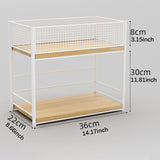 Maxbell Under Desk Organizer Rack Mesh Storage Shelf for Kids Room Dormitory Bedroom white