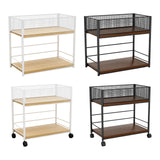 Maxbell Under Desk Organizer Rack Mesh Storage Shelf for Kids Room Dormitory Bedroom white