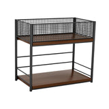 Maxbell Under Desk Organizer Rack Mesh Storage Shelf for Kids Room Dormitory Bedroom black