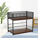 Maxbell Under Desk Organizer Rack Mesh Storage Shelf for Kids Room Dormitory Bedroom black