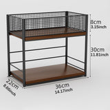 Maxbell Under Desk Organizer Rack Mesh Storage Shelf for Kids Room Dormitory Bedroom black