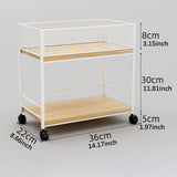 Maxbell Under Desk Organizer Rack Mesh Storage Shelf for Kids Room Dormitory Bedroom white with wheel