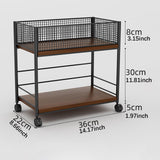 Maxbell Under Desk Organizer Rack Mesh Storage Shelf for Kids Room Dormitory Bedroom black with wheel