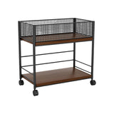 Maxbell Under Desk Organizer Rack Mesh Storage Shelf for Kids Room Dormitory Bedroom black with wheel