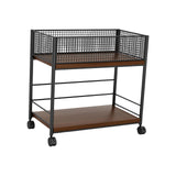 Maxbell Under Desk Organizer Rack Mesh Storage Shelf for Kids Room Dormitory Bedroom black with wheel