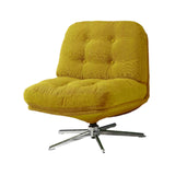 Maxbell Armless Office Chair Crossleg Swivel Chair for Living Room  Yellow