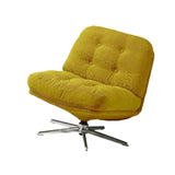 Maxbell Armless Office Chair Crossleg Swivel Chair for Living Room  Yellow