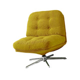 Maxbell Armless Office Chair Crossleg Swivel Chair for Living Room  Yellow