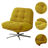 Maxbell Armless Office Chair Crossleg Swivel Chair for Living Room  Yellow
