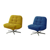 Maxbell Armless Office Chair Crossleg Swivel Chair for Living Room  Yellow