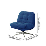 Maxbell Armless Office Chair Crossleg Swivel Chair for Living Room  Blue