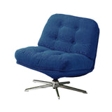 Maxbell Armless Office Chair Crossleg Swivel Chair for Living Room  Blue