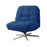 Maxbell Armless Office Chair Crossleg Swivel Chair for Living Room  Blue