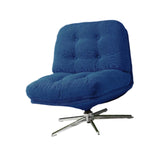 Maxbell Armless Office Chair Crossleg Swivel Chair for Living Room  Blue