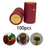Maxbell 100 Pieces Wine Bottle Caps Bottle Sleeves for Home Use Kitchen Wine Cellars Red