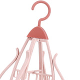 Maxbell Shoe Hanging Hook Balcony Bathroom Home Rotating Space Saving Shoe Organizer pink