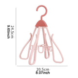 Maxbell Shoe Hanging Hook Balcony Bathroom Home Rotating Space Saving Shoe Organizer pink