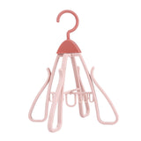 Maxbell Shoe Hanging Hook Balcony Bathroom Home Rotating Space Saving Shoe Organizer pink