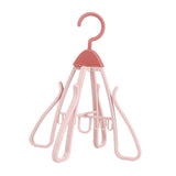 Maxbell Shoe Hanging Hook Balcony Bathroom Home Rotating Space Saving Shoe Organizer pink