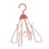 Maxbell Shoe Hanging Hook Balcony Bathroom Home Rotating Space Saving Shoe Organizer pink