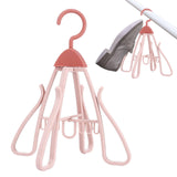 Maxbell Shoe Hanging Hook Balcony Bathroom Home Rotating Space Saving Shoe Organizer pink