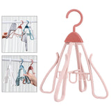 Maxbell Shoe Hanging Hook Balcony Bathroom Home Rotating Space Saving Shoe Organizer pink
