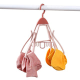 Maxbell Shoe Hanging Hook Balcony Bathroom Home Rotating Space Saving Shoe Organizer pink