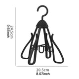 Maxbell Shoe Hanging Hook Balcony Bathroom Home Rotating Space Saving Shoe Organizer black