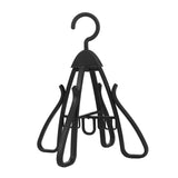 Maxbell Shoe Hanging Hook Balcony Bathroom Home Rotating Space Saving Shoe Organizer black