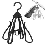 Maxbell Shoe Hanging Hook Balcony Bathroom Home Rotating Space Saving Shoe Organizer black