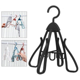 Maxbell Shoe Hanging Hook Balcony Bathroom Home Rotating Space Saving Shoe Organizer black