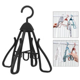 Maxbell Shoe Hanging Hook Balcony Bathroom Home Rotating Space Saving Shoe Organizer black