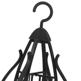 Maxbell Shoe Hanging Hook Balcony Bathroom Home Rotating Space Saving Shoe Organizer black
