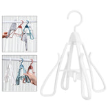 Maxbell Shoe Hanging Hook Balcony Bathroom Home Rotating Space Saving Shoe Organizer white