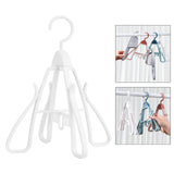Maxbell Shoe Hanging Hook Balcony Bathroom Home Rotating Space Saving Shoe Organizer white