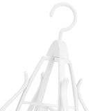 Maxbell Shoe Hanging Hook Balcony Bathroom Home Rotating Space Saving Shoe Organizer white