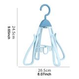 Maxbell Shoe Hanging Hook Balcony Bathroom Home Rotating Space Saving Shoe Organizer blue