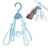 Maxbell Shoe Hanging Hook Balcony Bathroom Home Rotating Space Saving Shoe Organizer blue