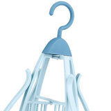 Maxbell Shoe Hanging Hook Balcony Bathroom Home Rotating Space Saving Shoe Organizer blue