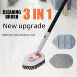 Maxbell Tile Tub Scrubber Brush Floor Scrub Brush for Kitchen Cleaning Bathroom Sink without Cloth Head