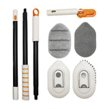 Maxbell Tile Tub Scrubber Brush Floor Scrub Brush for Kitchen Cleaning Bathroom Sink wIth Cloth Head